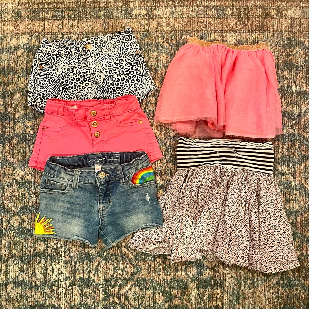 5 pc Girls short / skirt lot - sz 5/6